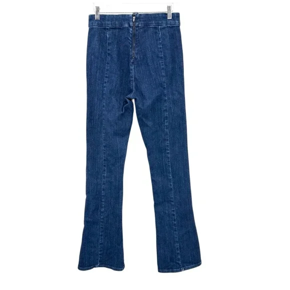 J.CREW RE-IMAGINED Women's 26 Pintuck Skinny Flare Back Zip Night Sky Wash Jeans - Picture 6 of 16